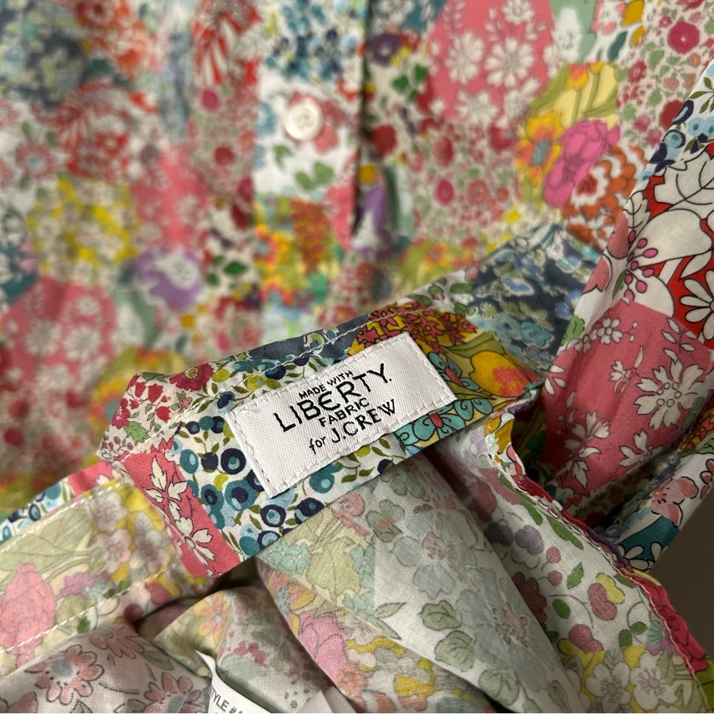 J Crew Classic Fit Short Puff Sleeve Top in Liberty Patchwork Dream Floral - Picture 12 of 12